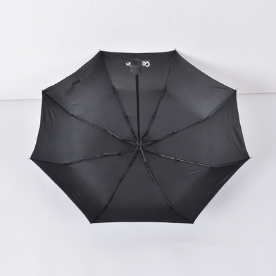 Logo personnalisé parapluie triple pliable polyester parapluie pliable pour les fournitures de voyage