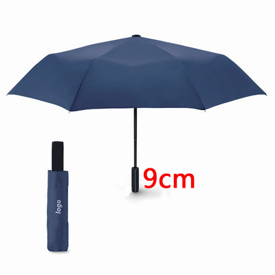 Parapluie triple pliable en polyester 210T avec poignée en plastique ABS et tissu étanche