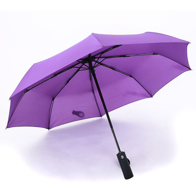 Parapluie triple pliable en polyester 210T avec poignée en plastique ABS et tissu étanche
