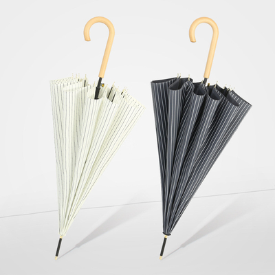 23 pouces * 8k Adultes parapluie à crochet en bois avec un design minimaliste simple et imprimé personnalisé