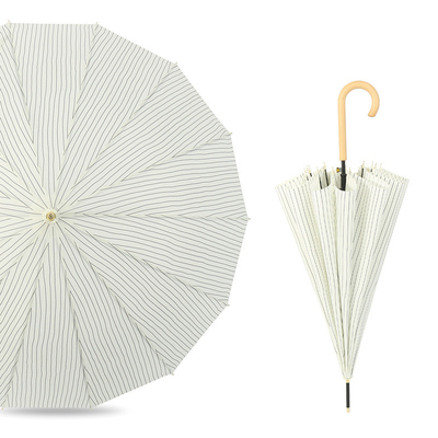 23 pouces * 8k Adultes parapluie à crochet en bois avec un design minimaliste simple et imprimé personnalisé
