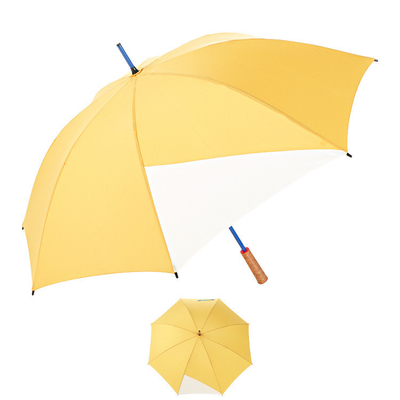 Parapluie à double usage étanche au vent avec arbre métallique et poignée de liège imprimée de logo personnalisé