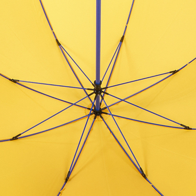 Parapluie à double usage étanche au vent avec arbre métallique et poignée de liège imprimée de logo personnalisé