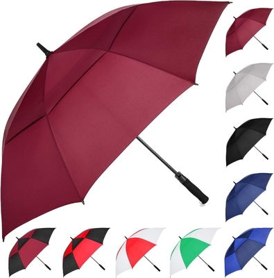 Parapluie double couche de golf avec ouverture automatique, fermeture manuelle et impression personnalisée de motifs