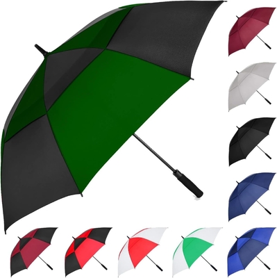 Parapluie double couche de golf avec ouverture automatique, fermeture manuelle et impression personnalisée de motifs