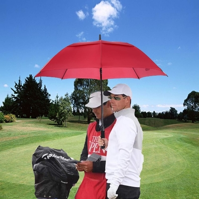 Parapluie double couche de golf avec ouverture automatique, fermeture manuelle et impression personnalisée de motifs