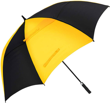 Parapluie de golf à double couche en tissu Pongee 190T pour une couverture longue et large les jours de pluie