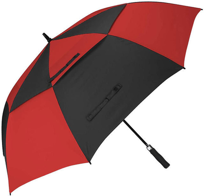 Parapluie de golf à double couche en tissu Pongee 190T pour une couverture longue et large les jours de pluie