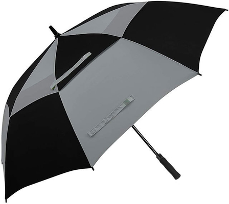 Parapluie de golf à double couche en tissu Pongee 190T pour une couverture longue et large les jours de pluie