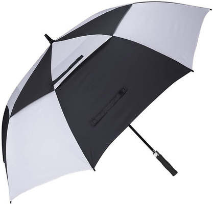 Parapluie de golf à double couche en tissu Pongee 190T pour une couverture longue et large les jours de pluie