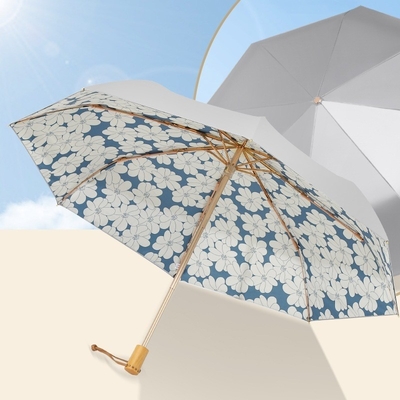 Marché populaire Logo personnalisé Polyester Femelle Parapluie UV Blocage et double objectif