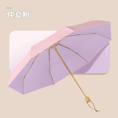 Parapluie de poche ultra-légère colorée pour adultes avec logo imprimé sur mesure et cadre en acier