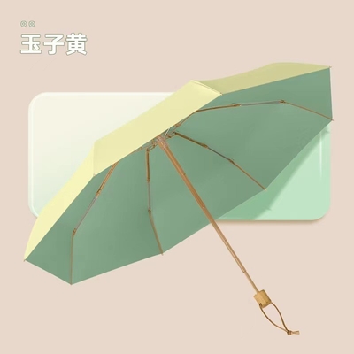 Parapluie de poche ultra-légère colorée pour adultes avec logo imprimé sur mesure et cadre en acier