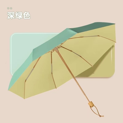 Parapluie de poche ultra-légère colorée pour adultes avec logo imprimé sur mesure et cadre en acier