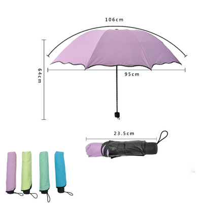Chaîne d'approvisionnement agile UV résistant au vent Bloc 3Pold Compact Parapluie Logo personnalisé Imprimé