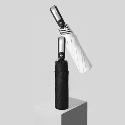 Parapluie auto-ouverte triple pliable entièrement automatique avec motif de parasol personnalisé