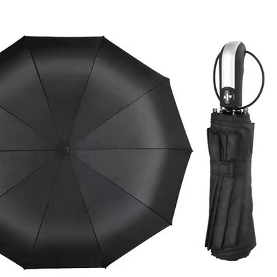 Parapluie auto-ouverte triple pliable entièrement automatique avec motif de parasol personnalisé