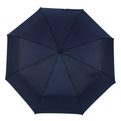 Adultes 3 lampes de poche LED pliables parapluie avec bande réfléchissante et couvercle étanche au vent
