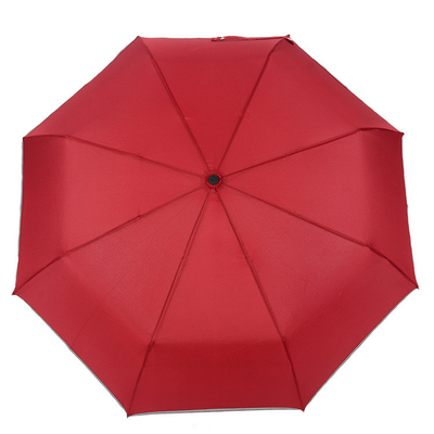 Adultes 3 lampes de poche LED pliables parapluie avec bande réfléchissante et couvercle étanche au vent