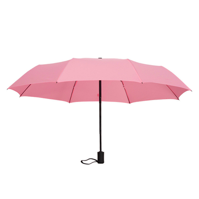 Parapluie à trois couches 3 Polyester pliable Pongee Voyage Parapluie étanche au vent pour cadeaux