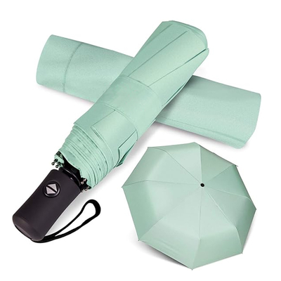 Parapluie à trois couches 3 Polyester pliable Pongee Voyage Parapluie étanche au vent pour cadeaux