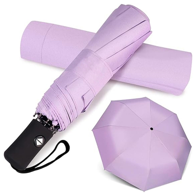 Parapluie à trois couches 3 Polyester pliable Pongee Voyage Parapluie étanche au vent pour cadeaux