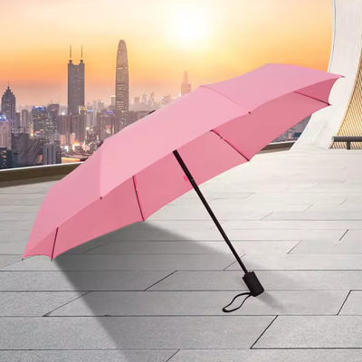 Parapluie à trois couches 3 Polyester pliable Pongee Voyage Parapluie étanche au vent pour cadeaux
