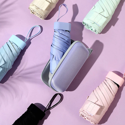 Mini parapluie solaire à double usage pour femmes à 5 couches avec protection UV et logo personnalisé