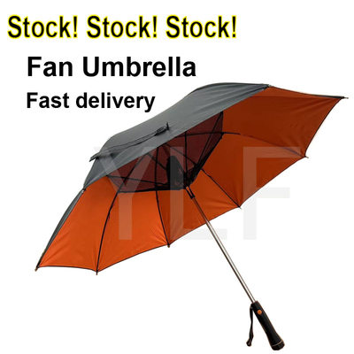 Marché populaire parapluie de ventilateur d'été résistant aux UV parapluie de ventilateur imperméable 41 In Dia parapluie de soleil extérieur parapluie de ventilateur