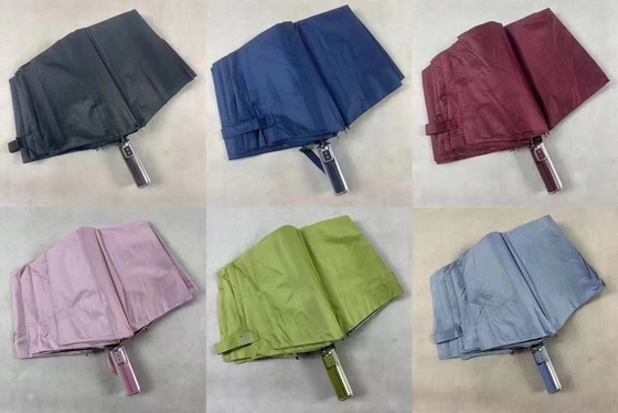 Vente à chaud Trois pliage automatique conception mécanique poignée parapluie UV bloc parapluie