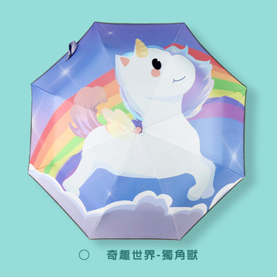Parapluie automatique anti rebond, réfléchissante, triple pliable, pour enfants