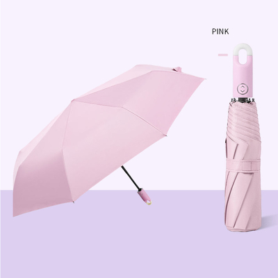 Vente en gros Fermeture entièrement automatique Manche à verrouillage triple pliable Multi Colors parapluie Dropship Accepté