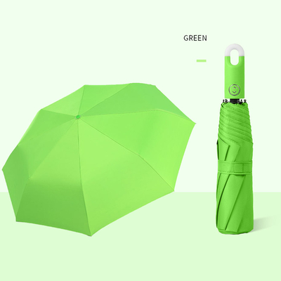 Vente en gros Fermeture entièrement automatique Manche à verrouillage triple pliable Multi Colors parapluie Dropship Accepté